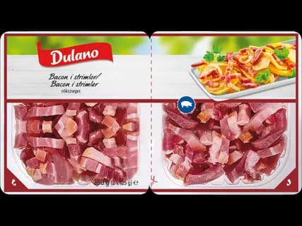 Dulano Bacon i strimler, røget