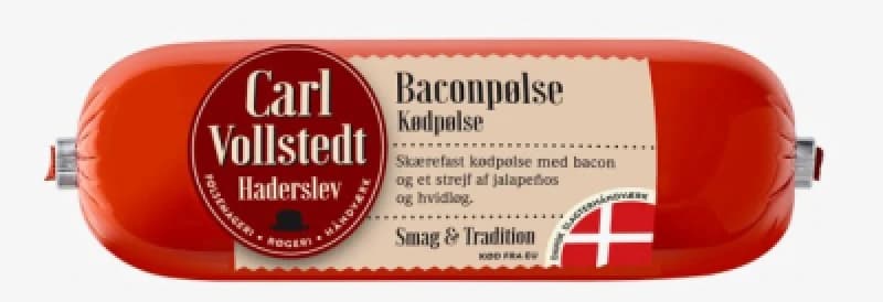 KØDPØLSE MED BACON